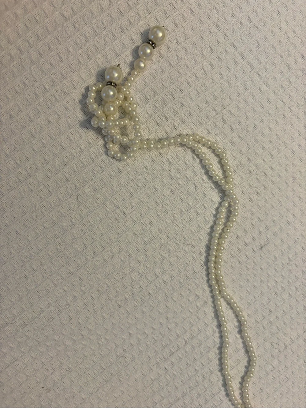 Pearl Multi-Strand Dangle Earrings - Ivory Pearls